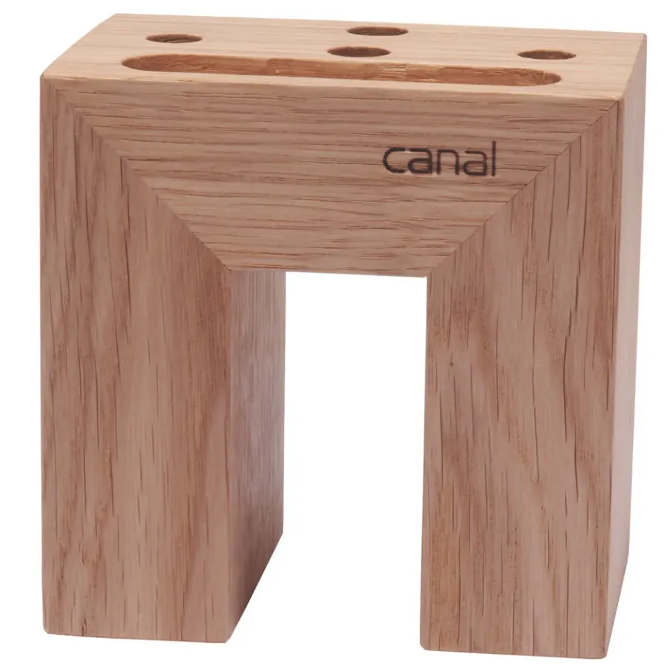 Canal Instrumente Maniküre-Set Eiche klein Holzblock leer 5-teilig