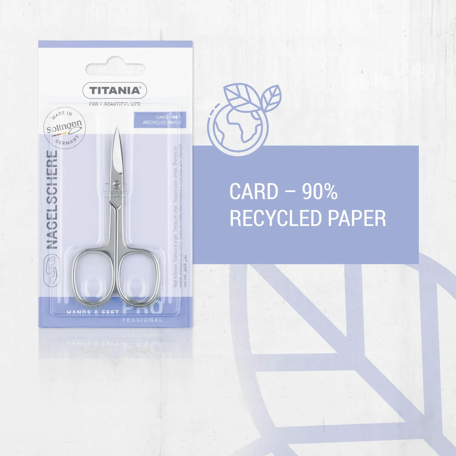 Titania Nagelschere Gebogen 9,5 cm Carbonstahl Solingen